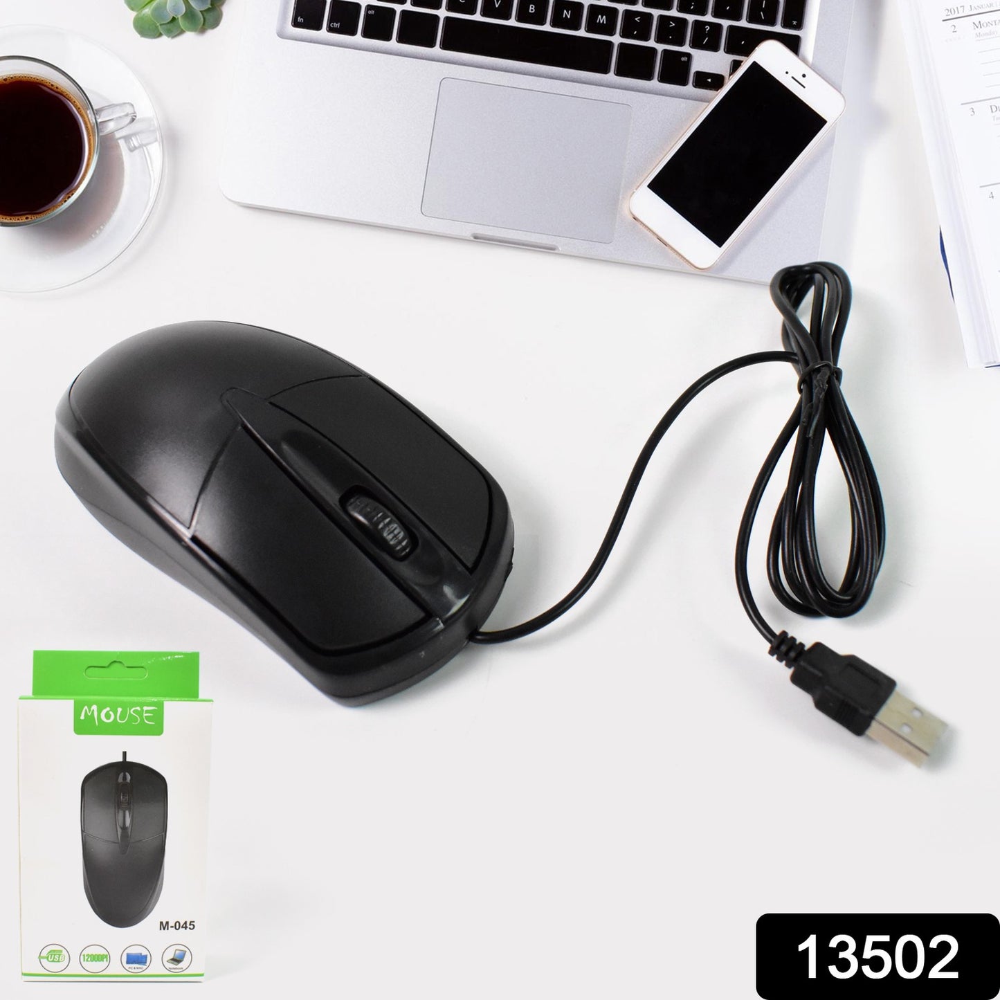 Computer Laptop Wired Optical Mouse M- 045 (1 Pc)