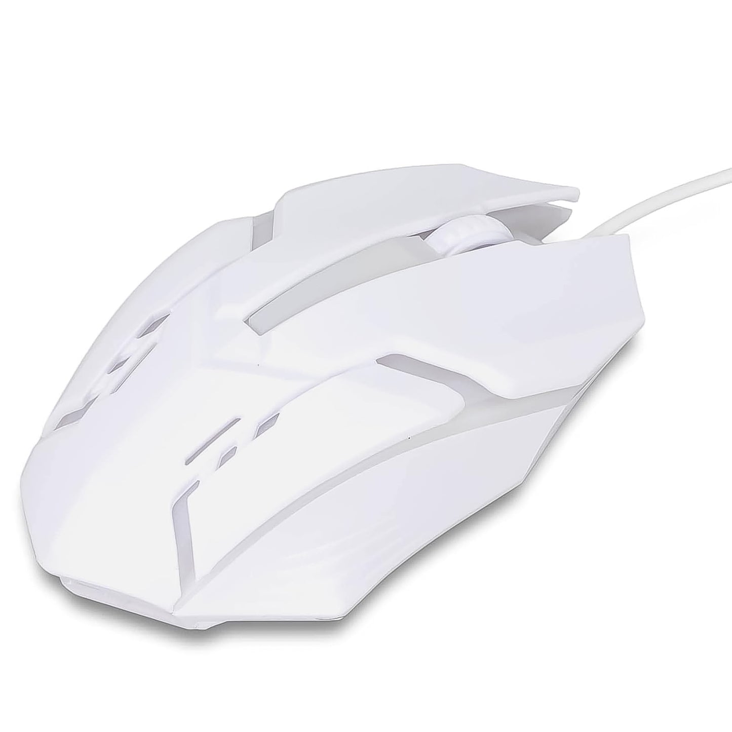 Usb Wired Mouse Gaming Mouse Colorful Lighting Luminous (1 Pc Wihte)