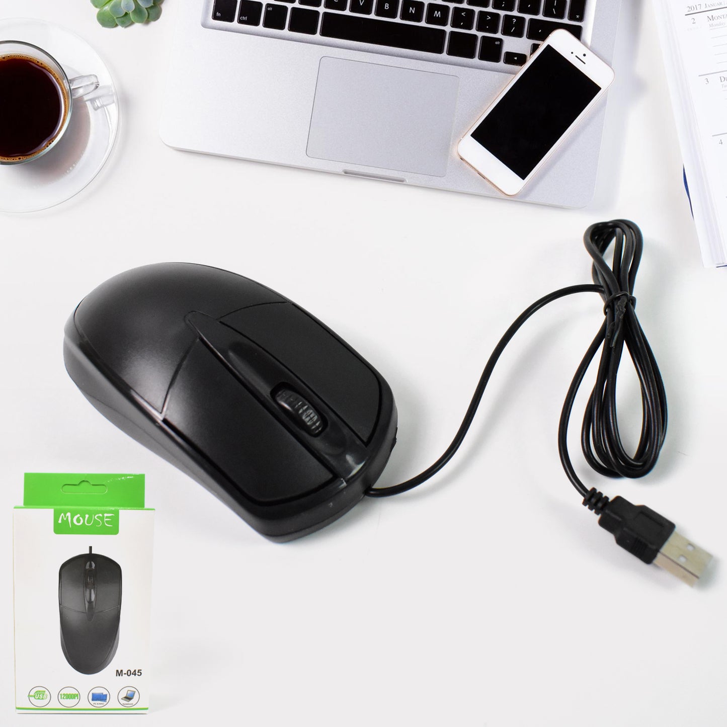 Computer Laptop Wired Optical Mouse M- 045 (1 Pc)